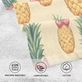 thumbnail image 5 of Yayeee 2 Pack Hand Towels for Bathroom 100% Cotton 16" x 28" Soft Absorbent Kitchen Towel, Sunshine Pineapples, 5 of 7