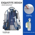 thumbnail image 5 of Geometric Shapes Print Backpack with Texture, Trendy Laptop Bookbag for College, School, Work, Durable Travel Daypack with Organizer, Awesome Gift Idea, 5 of 6