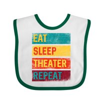 Inktastic Acting Eat Sleep Theater Repeat Boys or Girls Baby Bib