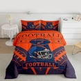 thumbnail image 2 of jejeloiu Rugby Helmet Queen Comforter Set,Football City Bedding Comforter Set For Boys Kids Reversible 3-Piece, 2 of 8