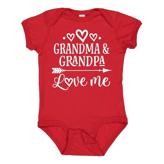 Inktastic Grandma Grandpa Love Me Grandchild Boys or Girls Baby Bodysuit