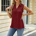 thumbnail image 2 of XMMSWDLA Summer Womens Sleeveless Tops Women Tank Top Dressy Casual V Neck Ladies Tunic Blouse Wine Tunic Tank Tops Women, 2 of 10