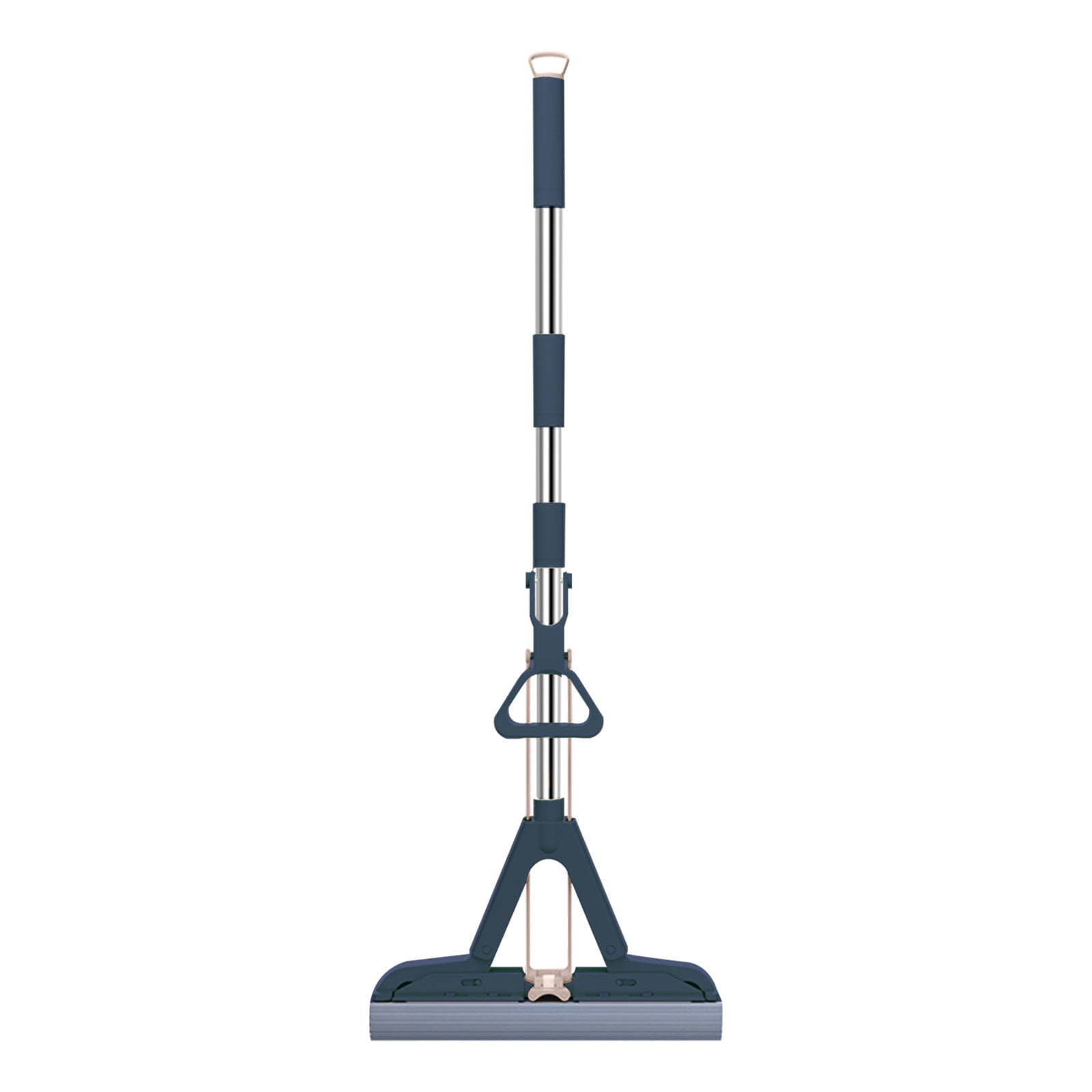 Ohufall Absorbent Folding Sponge Floor Mop With Brush Hand Held Cleaning Mop Wet Mop House Mop