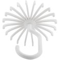 thumbnail image 3 of Tie Rack, 360° Rotatable Tie Rack Belt Scarves Hook Hanger Holder Organizer (White)(White), 3 of 8