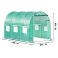 thumbnail image 4 of VEVOR Walk-in Tunnel Greenhouse, 9.8 x 6.6 x 6.6 ft Portable Plant Hot House with Galvanized Steel Hoops, 1 Top Beam, Diagonal Poles, 4 of 9