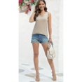 thumbnail image 3 of Summer Loose Women Sleeveless Casual Basic Solid Color Shirts Tunic Tops V Neck Tank Tops, 3 of 6