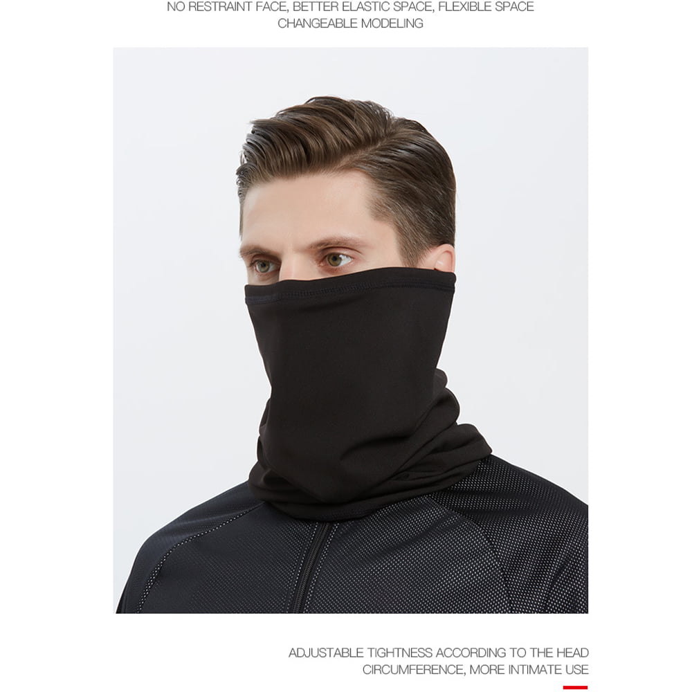 Winter Fleece Neck Gaiter Neck Warmer Windproof Face Cover Scarf for Men Women 