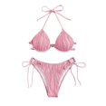 thumbnail image 4 of IDALL Bikini Sets Bathing Suit Swim Halter Triangle Tie Side Bikini Swimsuit Womens Swimsuits Micro Bikini Pink M, 4 of 7