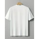 thumbnail image 2 of Camiseta informal de verano para hombre, cuello redondo, 95 % poliéster, 5 % elastano, manga corta ligeramente elástica, estampado del alfabeto, corte regular, 180 g/m²., 2 of 5