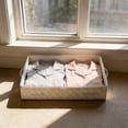 thumbnail image 4 of Xecvkr Storage for Blankets and Comforter Clothes Quilt Storage Bag Under Bed Organizer Non Woven Fabric Foldable Handle Transparent Cover Breathable Durable Bedding Closet Space Saver 1 Pack Beige, 4 of 6