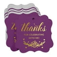 thumbnail image 3 of Inkdotpot Thanks For Celebrating With Me Birthday Bottle Tag Real Gold Foil Favor Bracket Shape Hang Tags Pack Of 50, 3 of 7
