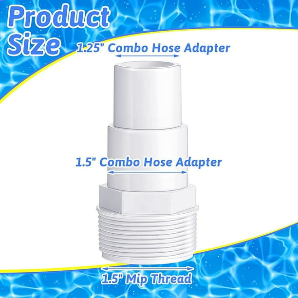 Adaptador De Montaje De Tubo De Pvc Reemplazo de adaptador de manguera de bomba de filtro de PVC para Hayward SPX1091Z7 SPX1091Z4 (1 uds) Tmvgtek Para Estrenar