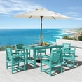 thumbnail image 5 of LOYALICE 7 PC Outdoor Patio Furniture Set, Patio Dining Sets, 6 Chairs and 1 Table, Turquoise, 5 of 10