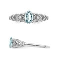 thumbnail image 6 of Gem & Harmony 2/5 Carat (Ctw) Aquamarine Heart Promise Ring in Sterling Silver for Women, 6 of 7