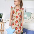 thumbnail image 4 of Vsdgher Fraises pour Filles Chemises de Nuit Manches Courtes Robe de Nuit Pyjama pour Fête Pyjama-TTG, 4 of 6