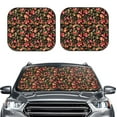 thumbnail image 2 of Goofa Rose Flowers Pattern 2 Piece Car Windshield Sun Shade Foldable | Front Windshield Shade for Sun, Heat and UV Rays | Sunshade for Car Front Window-, 2 of 7