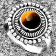 thumbnail image 2 of Natural Tiger Eye - Africa 925 Sterling Silver Ring s.7 Jewelry R-1388 SDR185778, 2 of 5