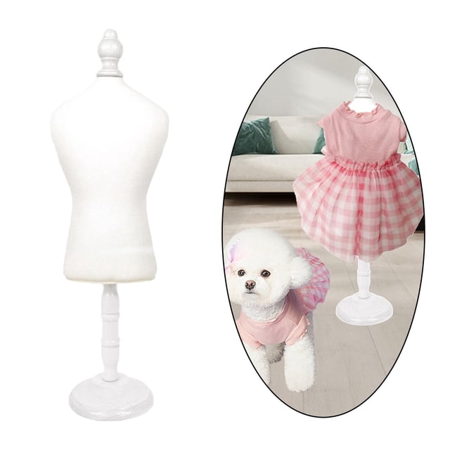 Soporte para Exhibición Yinane Maniquí con Base Blanco Perchas para Muñecas