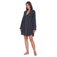 thumbnail image 3 of Ashford & Brooks Women's Woven Plaid Long Sleeve Button Down Sleep Shirt Nightshirt, 3 of 6