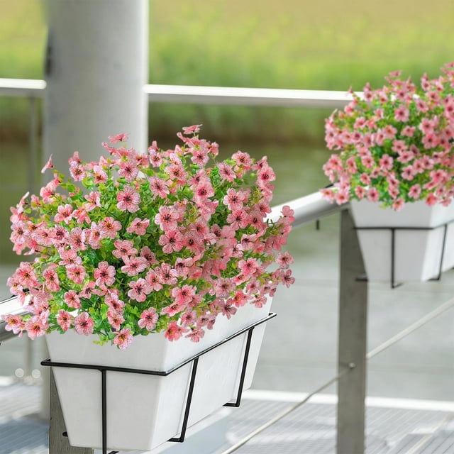 Ramo de Flores Artificiales de 56 Cm de Altura con Plantas Artificiales para Decoración de Jardín, Patio y Exteriores. Flores de Plástico para Patio, Jardín, Pasillo, Centro de Mesa, Decoración Del H