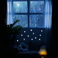 thumbnail image 5 of Uxcell 100pcs Glow in the Dark Snowflake Fluorescent Plastic Wall Stickers Adhesive Murals Decals, Mixed, 5 of 6