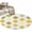 Yellow, variant on Round Area Rug 8 Ft, Moroccan Geometric Washable Non-Slip Circle Carpet for Living Room/Bedroom, Vintage Boho Rhombic Pattern Red Gray Collection Low-Profile Large Area Rugs for Indoor