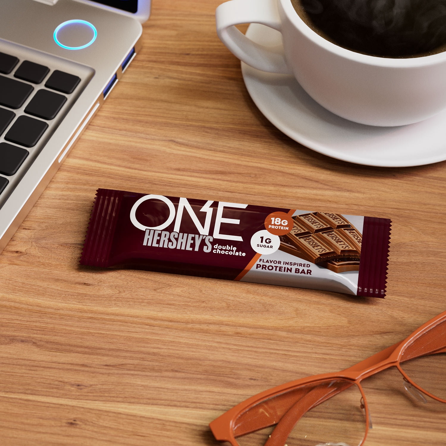 ONE Brands HERSHEY'S Double Chocolate Flavored Protein Bars, 2.12 oz 4 Count Bars
