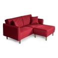 thumbnail image 3 of Sala Modular Sofá Cama Reversible De Lino Rojo Modelo Ritz, 3 of 9