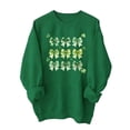 thumbnail image 1 of Chandail de la Saint-Patrick pour Femmes, chandail à Manches Longues Col Rond avec Imprimé de Fête, Haut Graphique Décontracté pour Adolescentes et Adultes, 1 of 6