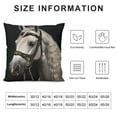 thumbnail image 6 of COMIO  Animals Horse Decorative Throw Pillow Covers Sketch Vintage Style Farm Animals Black Background Pillowcase Home Decor Cushion Cover for Sofa Chair Bed Couch 2pc, 6 of 6