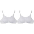 thumbnail image 2 of Fruit of the Loom Women's Breathable Cami Bra with Convertible Straps 2-Pack, White, 34C, 2 of 7