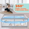 thumbnail image 4 of Baby Playpen XVISHX, extra grande, 200 x 200 cm, para interiores y exteriores, gris, 4 of 7