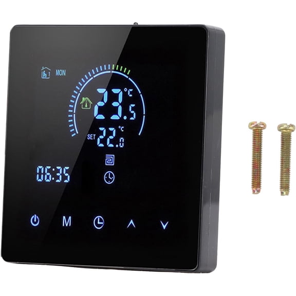 Smart Thermostat, Intelligent Touch Color Screen Programmable LCD Display Thermostat for Home Office Shopping Malls AC 90V 240V (WiFi