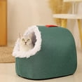 thumbnail image 6 of YiFudd Cat Beds for Indoor Cats—Warm Pet Cave Bed for Small Medium Pets,Green, 6 of 8