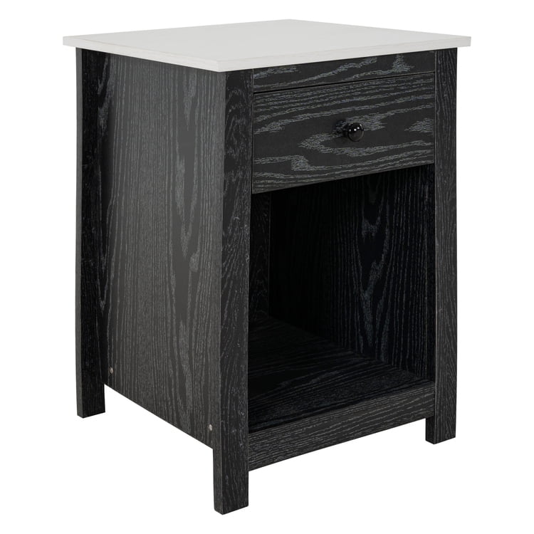 Peyton End Table with Drawer and Shelf, 2 Tier Side Table Storage