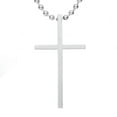 thumbnail image 4 of EOEMY Silver Stainless Steel Cross Pendant Necklace For Men Women Ball Chain 18"-26"-Silver-Medium(1.65"*0.94")-20Inch Or 50Cm, 4 of 8