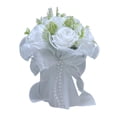 thumbnail image 3 of Elegant Rose Bouquet for Outdoor Wedding Pearl-Decorated Handheld Bridal Bouquet, 3 of 6
