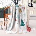 thumbnail image 2 of White Christmas Tree Pattern Blanket,Comfortable Soft Lamb Wool Throw Blanket,All Season,Warm Lightweight Blankets for Sofa Bed Couch Living Room Chair,40"x50", 2 of 4