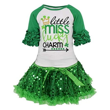 

Unique Baby Girls St Patrick s Day Lucky Charm Skirt Set (3T/S Green)