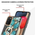 thumbnail image 3 of Allytech Galaxy A02s Case Cover, Soft TPU Back Cover with Ring Holder Stand Shockproof Anti-Scratch Slim Fit Bumper Phone Case for Samsung Galaxy A02s, Green Flower, 3 of 4