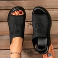 thumbnail image 2 of Women's Wide Width Platform Sandals, Breathable Mesh Open Toe Shoes with Slip-On Design, Comfortable Chunky Sole Walking Shoes for Summer, Daily Wear, Outdoor, 2 of 10