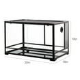 thumbnail image 3 of Guzzlo Tempred Glass Reptile Tank 40 Gallon, Black, 3 of 7