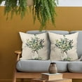 thumbnail image 3 of Spring Summer Leaf Pillow Covers 20X20 Inch Watercolor Eucalyptus Leaves Couch Pillow Cases Sage Green Farmhouse Throw Pillows Set of 2 Home Decor for Living Room Bedroom Bed Cushion Outdoor, 3 of 6