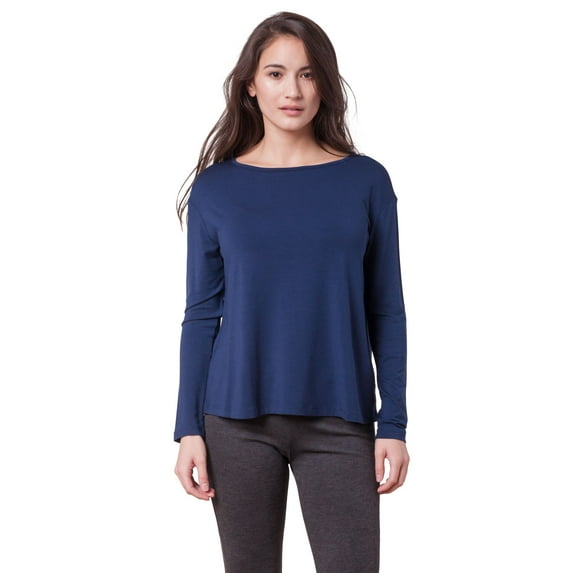 Modal Long Sleeve Drop Shoulder A Line Top