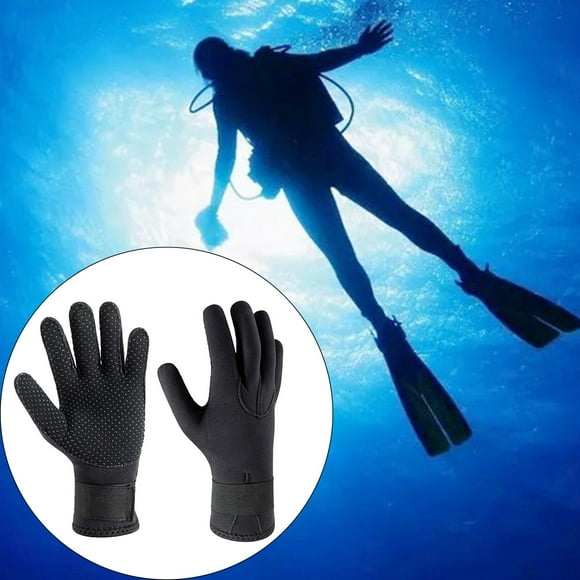 Ximing Water Gloves, 3mm Neoprene Five Finger Warm Wetsuit Gloves for Diving Snorkeling Paddling Surfing Kayaking Canoeing Skiing Water M