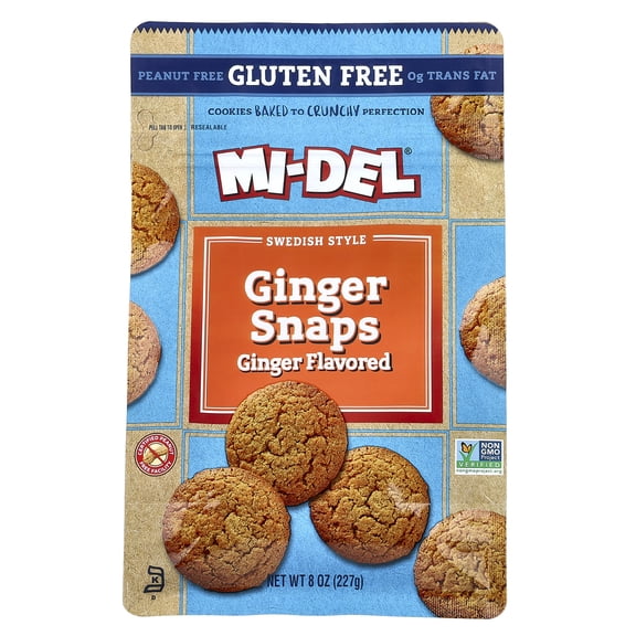 Mi-Del Cookies Swedish Style Ginger Snaps, Ginger , 8 oz (227 g)