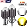 thumbnail image 2 of 1 Uds CSP 10000Lm H4 LED Moto H6 BA20D P15D LED Moto motocicleta faro bombillas lente amarillo Hi Lo lámpara motocicleta faro lámpara Tan Jianjun  unisex, 2 of 2