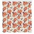 thumbnail image 3 of Ambesonne Hawaii Shower Curtain, Aloha State Foliage, 69"Wx84"L, Orange Ruby Dark Taupe, 3 of 3