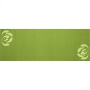 Shock Athletic 3mm Yoga Mats. Green Lotus, 24"x68", 3mm thick, Protected with Microban, YM314