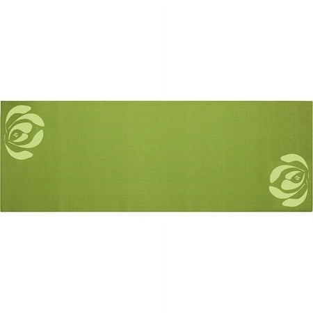 Shock Athletic 3mm Yoga Mats. Green Lotus, 24"x68", 3mm thick, Protected with Microban, YM314